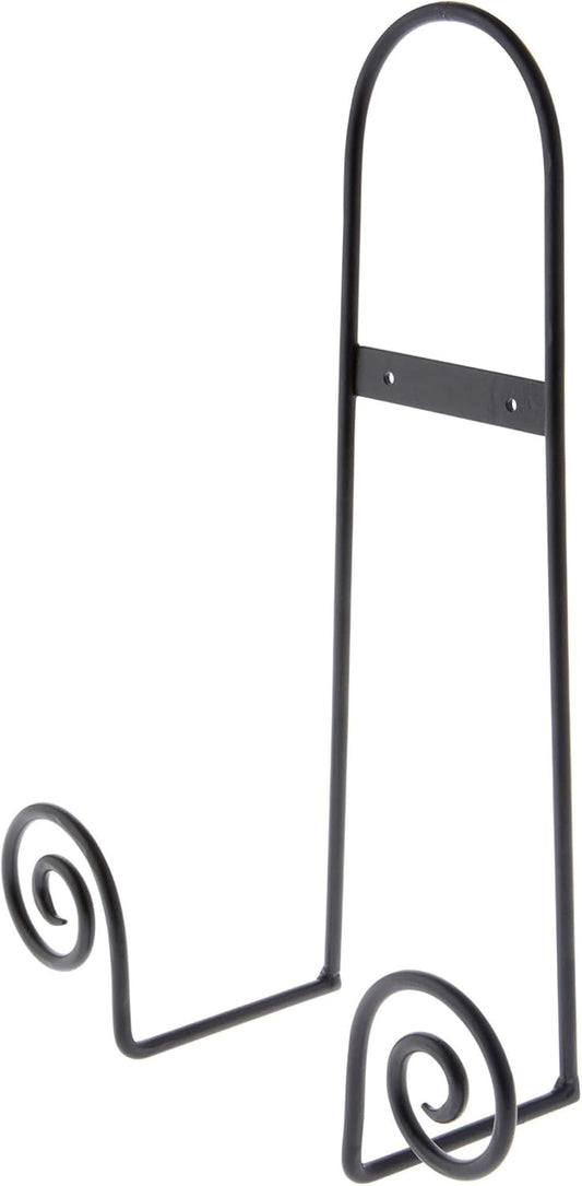 Bard's Black Wrought Iron Wall Mountable Tray or Platter Hanger, 16.25" H x 11.75" W x 4.5" D (For 16" - 30" Trays or Platters)