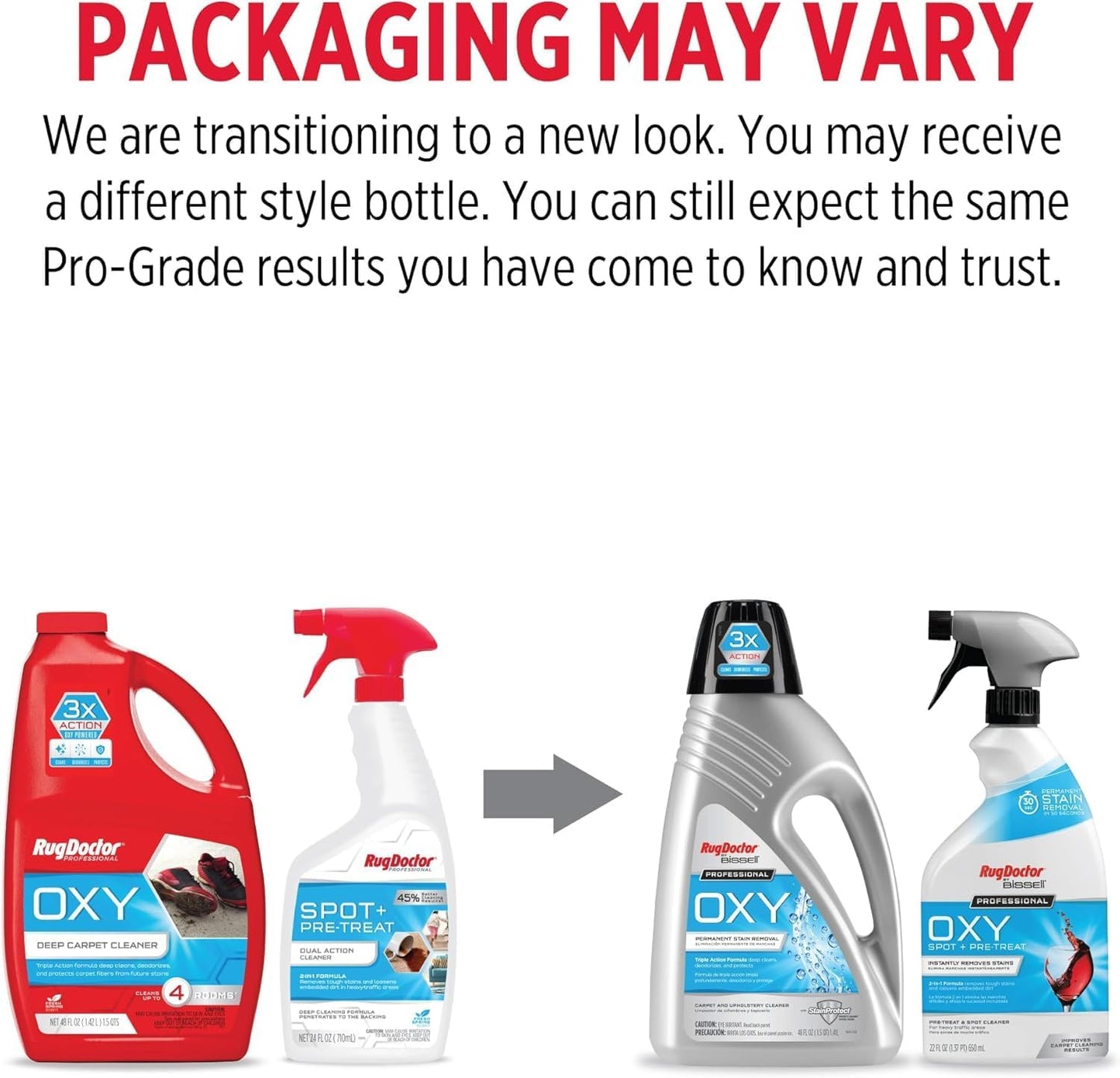 Rug Doctor Pro Deep Commercial Carpet Cleaning Machine, Oxy Bundle, Includes 48 oz. Oxy Cleaning Solution and 22 oz. Professional Oxy Spot & Pre-Treat Cleaner