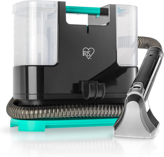IRIS USA Carpet Spot Cleaner Machine 110V with Auto Spray for Low Pile Carpet, Couch, Sofa, Upholstery, Car Detailing, Shallow Berber Rug, Lightweight Portable Chemical-Free Stain Remover, 1000mL Tank