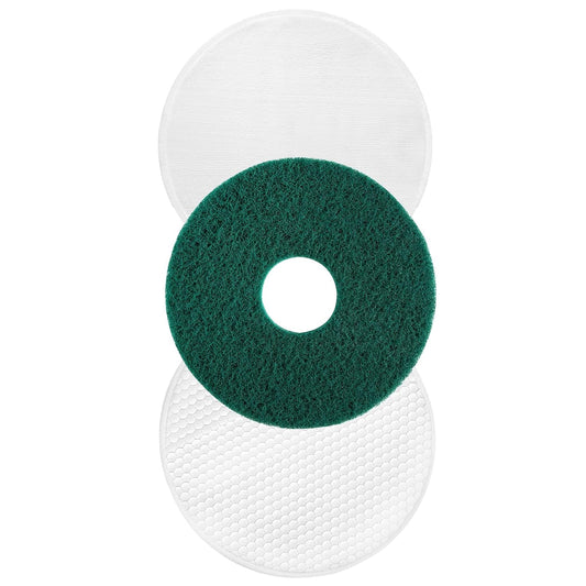 3 Pcs 12" Floor Machines Pads Compatible with Oreck Commercial 550MC Orbiter Floor Machine Cleaner Buffer Scrubber Polisher Pads for Hardwood and Tile Floors Cleaning Stripping