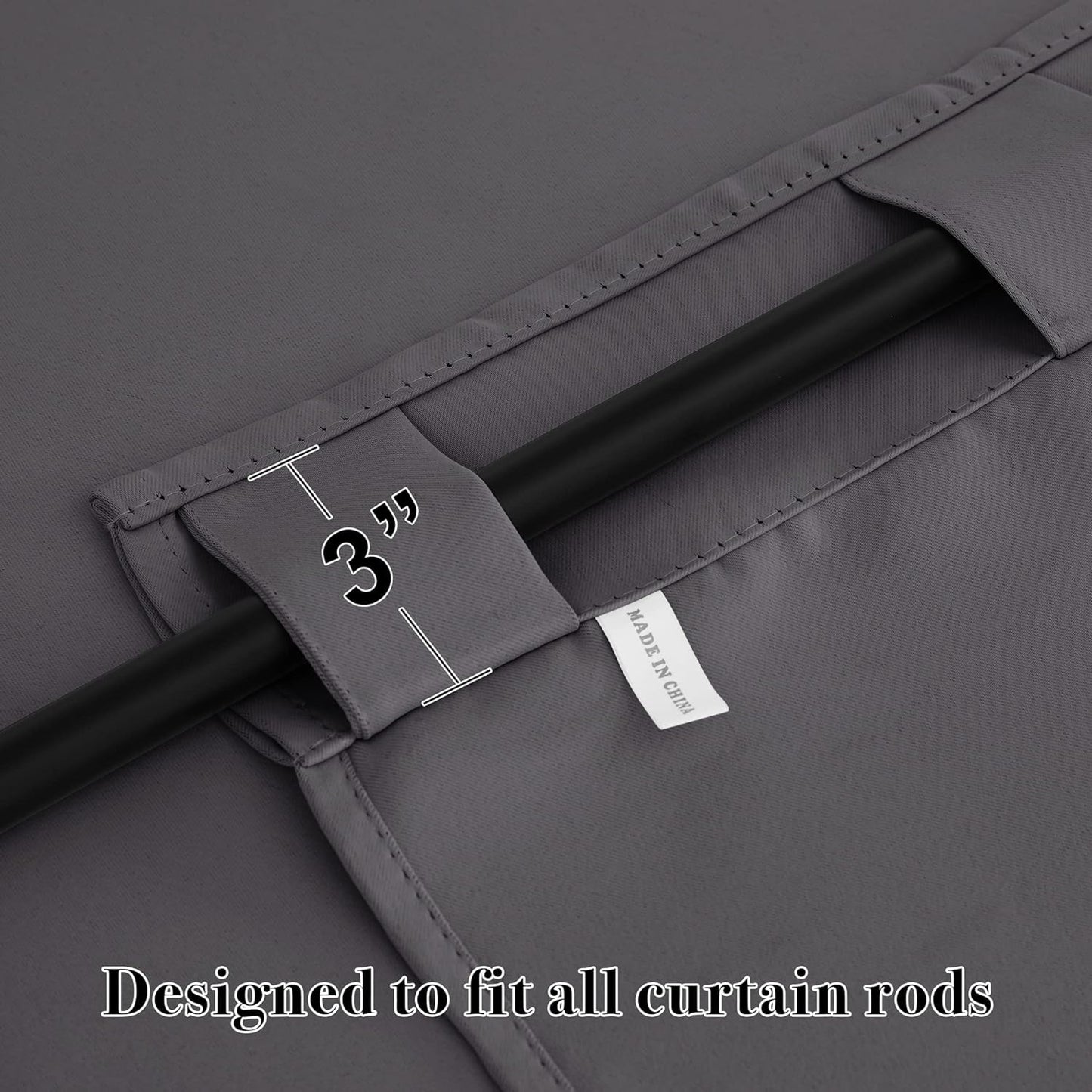 RYB HOME Bathroom Curtains Blackout - Thermal Insulating Privacy Small Window Curtains Short for Bedroom Basement Kitchen Kids Nursery Closet Cabinet, Wide 42 x Long 30 inches, 2 Panels, Grey