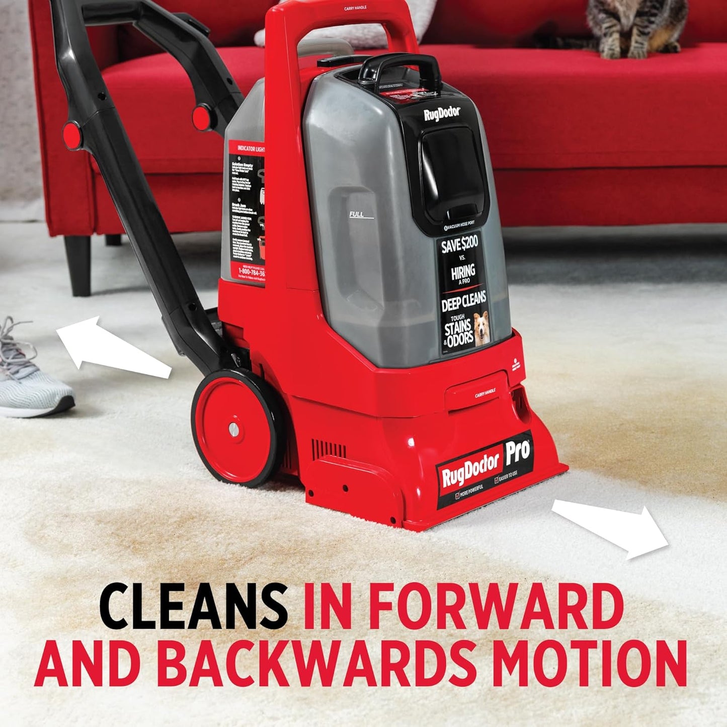 Rug Doctor Pro Deep Commercial Carpet Cleaning Machine, Oxy Bundle, Includes 48 oz. Oxy Cleaning Solution and 22 oz. Professional Oxy Spot & Pre-Treat Cleaner